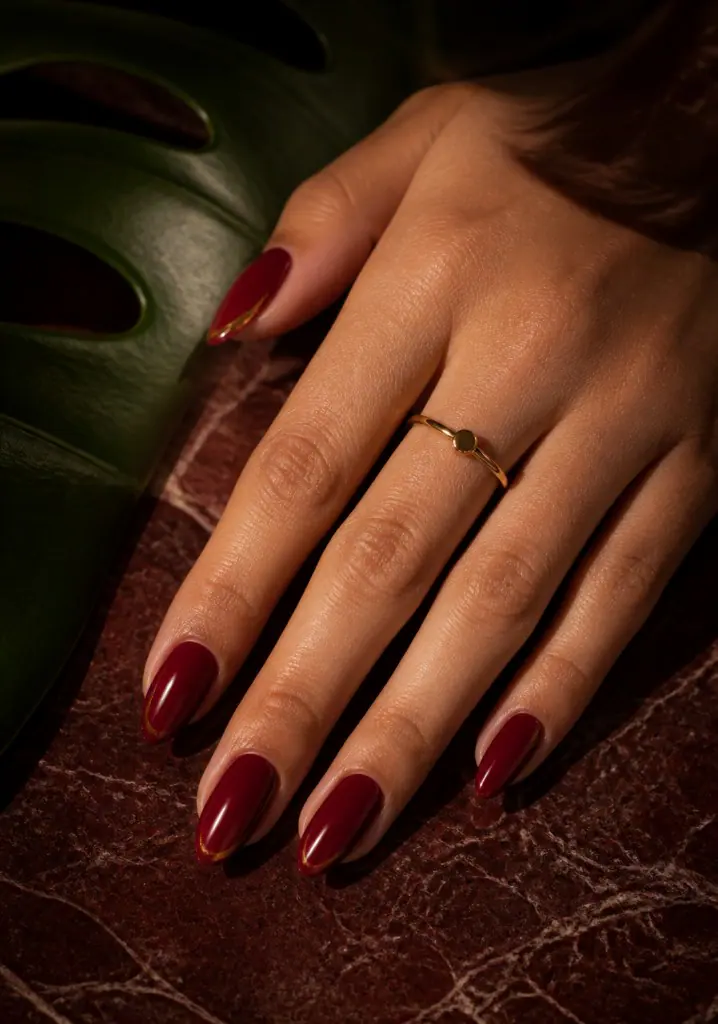 Bộ nail cherry của khách hàng Thanh Hiền